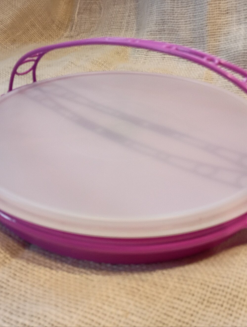 Vintage Tupperware pie, veggie, snack wedge storage tray. #405-1